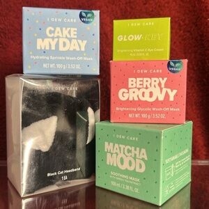 I DEW CARE Skincare Set w/Bonus: I DEW CARE Black Cat Headband, NIB